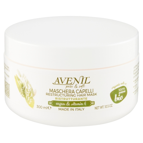 Avenil pure & soft Maschera Capelli Ristrutturante Argan e vitamin E 300 ml